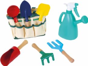 SET DE HERRAMIENTAS PARA HUERTO CON REGADERA 